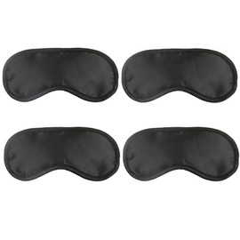 Wild Essentials Snooz Silky Soft Sleep Mask Value Pack 4 Eye Masks - Black (4 Pack)