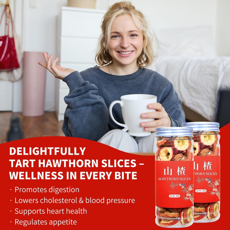 Wanhua Hall Dried Hawthorn Fruit Tea Premium Seedless Hawthorn Berries