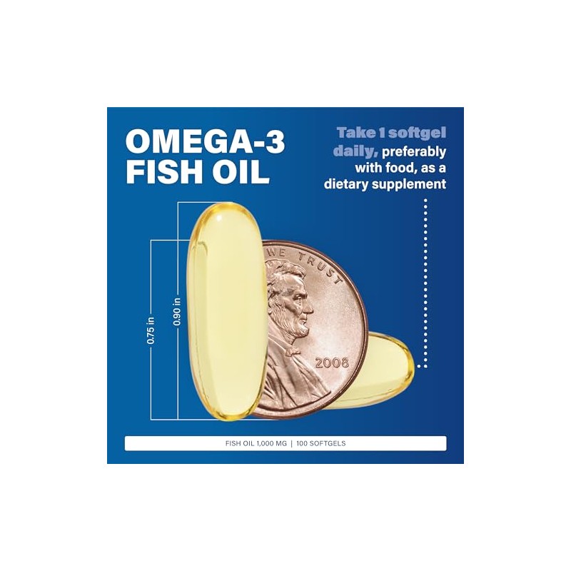 (3 unidades) Aceite de pescado Omega-3 sin colesterol de 1000