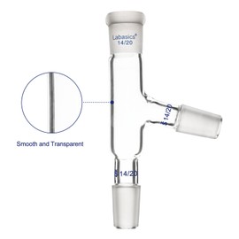 Labasics 3 Way Distilling Adapter with 14/20 Joints for Distillation Apparatus
