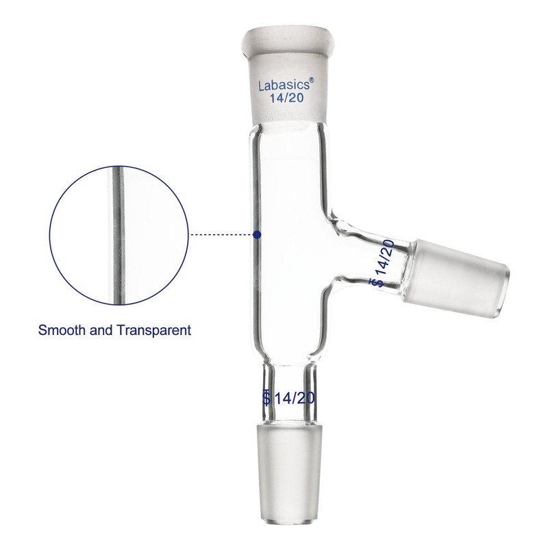 Labasics 3 Way Distilling Adapter with 14/20 Joints for Distillation