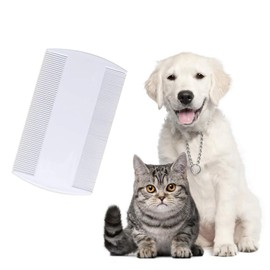 Shirene Lice Combs,6 Pcs Plastic Double Sided Lice Combs Nit Comb for Long Thick Hair Flea Treatment Fine Tooth Comb for Cats Head Lice Treatment for Kids Pets and Adults(White)