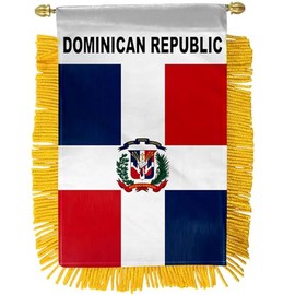 Dominican Republic Mini Banner - International Country Pride Car Display