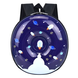 Baby Cartoon Backpack Unisex Waterproof Round Nursery Bag Two Way Zipper Backpack A Dog His Pack And Backpacks, blue, One Size