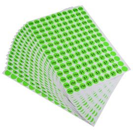 ONUPGO 2240 PCS Garage Sale Labels 3/4" Round Preprinted Pricing Labels Price Stickers Colors Removable Prices Labels, Bright Neon Fluorescent Multicolored with Blank Label
