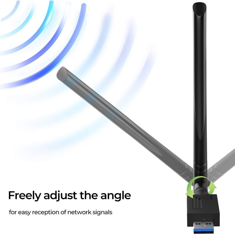 Wireless USB 3.0 WiFi Adapter 1200Mbps, WiFi Dongle Dual Band