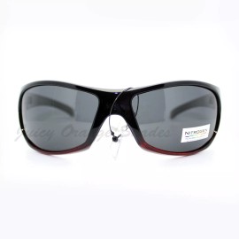 Nitrogen Polarized Collection Max UV Protection Mens Sunglasses - Black Red