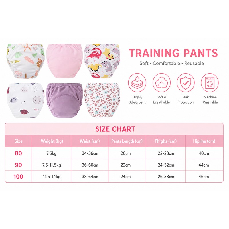Toddler Boys Potty Training Underwear for Daytime Use – 6-Pack