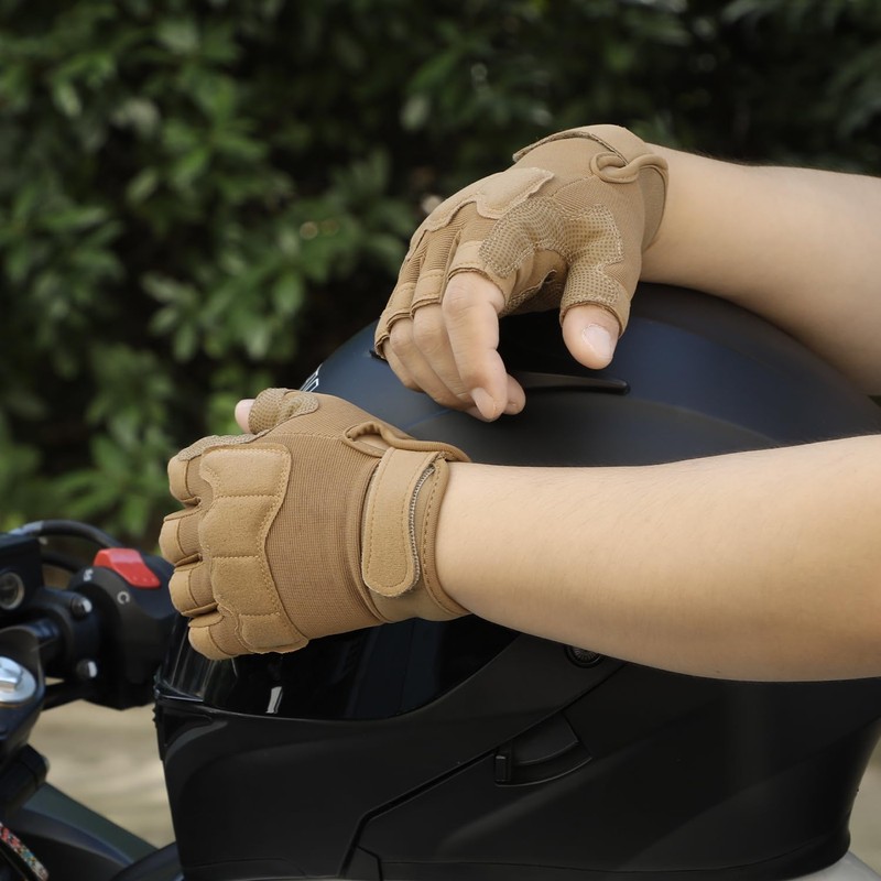 FIORETTO Fingerless Gloves for Airsoft Shooting Half Finger Hunting Hiking