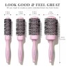LYLYSTYLO Kit De Cepillos Redondos Varios Tamaños Color Rosa +