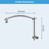 Hibbent All Metal 16'' Shower Head Extension Arm Solid Brass