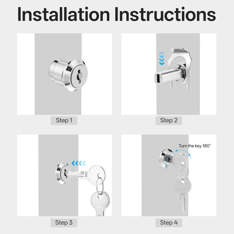 Tool Box Locks with Keys, Metal Cam Lock Zinc Alloy