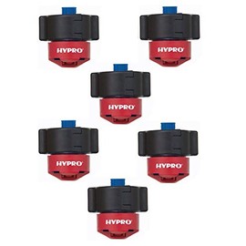 6 Hypro Guardian Air Twin Red Polymer Spray Tips 110° Rated @ 0.40 GPM 40 PSI Farmer Bob's Parts GAT110-04