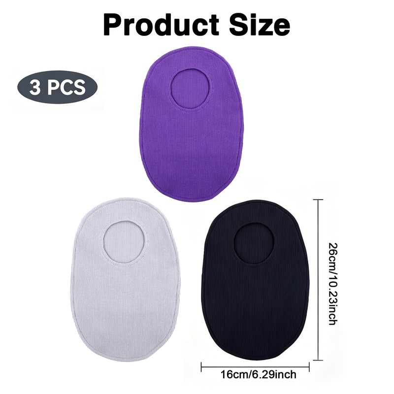Benaewa 3 Pcs Ostomy Bag Covers, Reusable Colostomy Bag Covers