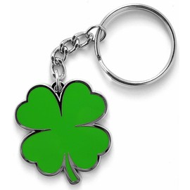 Pinsanity Lucky Four Leaf Clover Keychain