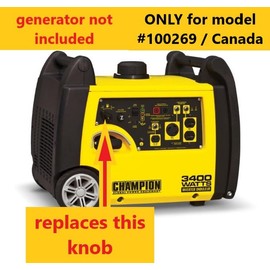 Compatible replacement knob ONLY for Champion 3400 model #100269 (3400 starting watts) inverter generator for the fuel switch selector and compatible screw - new 3d printed part