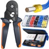 Preciva Ferrule Crimping Tool Kit with 1900PCS Wire Connectors, Hexagonal