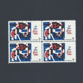 Fine Arts Tribute by Stuart Davis - Vintage Mint Set of 4 Stamps 60 Years Old!