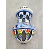 Generic Portuguese Pottery Hand Painted Alcobaça Ceramic Wall Lantern (Large)