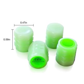 Tire Valve Stem Caps, Glow in The Dark Tire Valve Caps Fluorescent Auto Tire Air Caps Cover Car Accessories Universal for Cars SUVs Motorcycles Bicycles (12PCS)