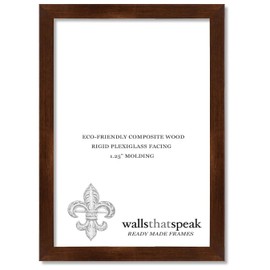 wallsthatspeak 22x36 Mocha Walnut Picture Frame for Puzzles Posters Photos or Artwork
