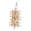 Fenteer Bird Toy Parrot Toy with Wood Beads Parrot Cage