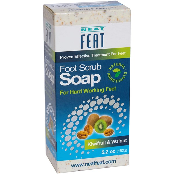Neat Feat Kiwifruit and Walnut Foot Scrub Soap, 5.2 Fl. oz.