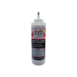 Gray 1.4 LB Magic Crack Filler Bottle - Easy, No-Mess Crack Repair for Concrete, Masonry & Asphalt - Durable & Weather-Resistant