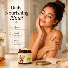 Beef Tallow & Honey Balm for Dry Skin – Whipped Moisturizing Face and Body Cream for Daily Care