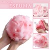 Bath Sponge, Set of 2 Shower Sponges, Pink and White