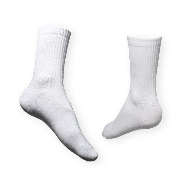 6 Pares Calcetines Deportivos para Hombre y Mujer, 100% Algodón,