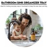 Grey Silicone Soap Dish – Sink Organizer with Drain Spout