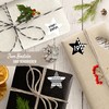 Papierdrachen 24 Advent calendar number stickers black and white stars