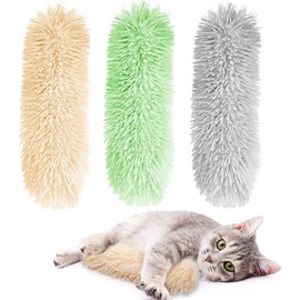 Dorakitten Cat Catnip Toys for Indoor Kitten: 3 Pcs Soft and Resistant Pillows Toy - Interactive Cat Kicker Toy with Catmint and Crinkle Plush Cat Chew Teething Clean Toy for Small Cats (Green)