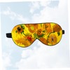 COLLBATH Sunflower Pattern Silk Eye Mask Double Shading Eyepatch for
