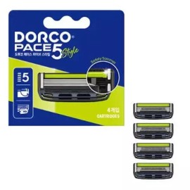 Dorco 도루코 페이스5 스타일 면도날(4입) Dorco Pace 5 Style Razor Blades (4-pack)