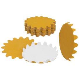 Keystone 3" Diameter Flex Edge Gold Hook and Loop Wavy Sanding Disc Single Grit 25 Pack 800 Grit