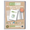 eco-eco eco127 A5 50% Recycled 20 Pocket Clear Presentation Book
