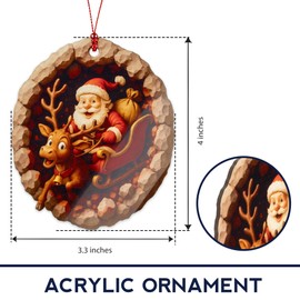 Santa ornaments, Funny Gag Gifts, Funny Xmas Ornament, Acrylic Christmas Ornaments, Suncatcher, Christmas ornament 2025, Suncatcher Effect stained glass window hanging, car hanging accessories