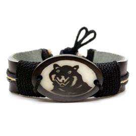 Green Living Tree Natural Eco-Friendly Tagua Nut Vegan Leather Bracelet : Bear2