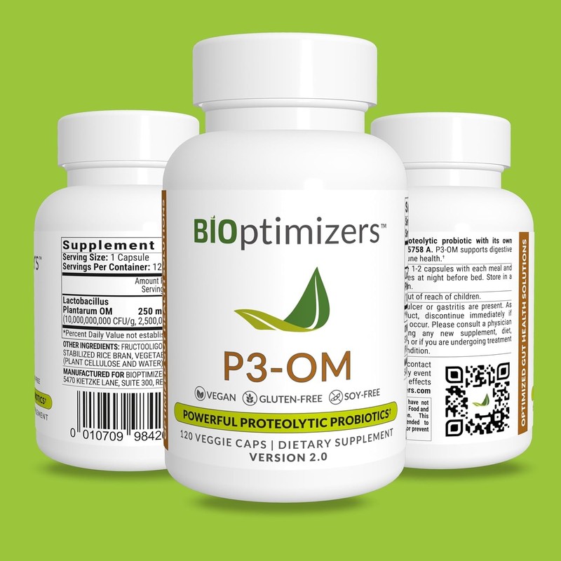 BiOptimizers BiOptimizers P3-OM Proteolytic Prebiotics & Probiotics Supplement | Lactobacillus