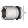 TONE Impact Socket 4NV-21 Insertion Angle 1/2 inch (12.7 mm)