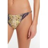 TRENDYOL Women's Python Patterned Bikini Bottoms, Brown - Stone