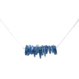 Blue Kyanite Hawaiian Chip Gemstone Necklace