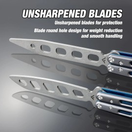 FLISSA 2 PC Multi-functional Practice Tool Non-sharp Blade Butterfly Balisong