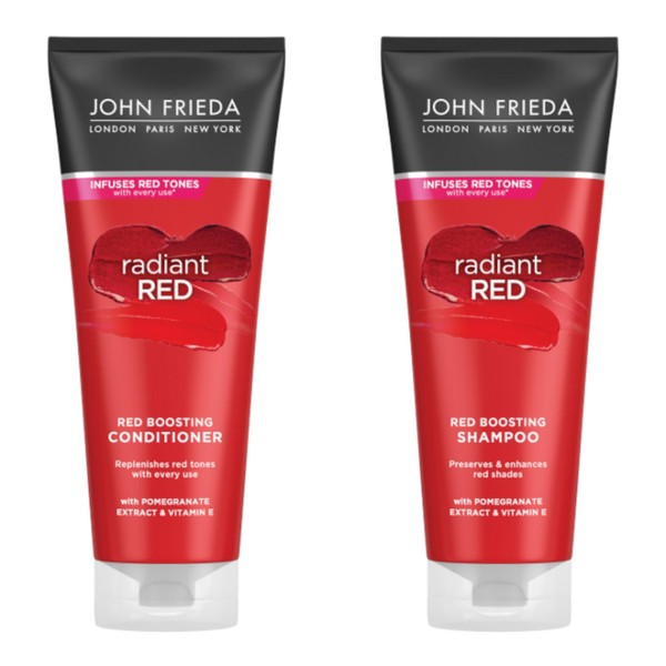 John Frieda Radiant Red Colour Protecting, Shampoo and Conditioner Pack,8.3 oz Each