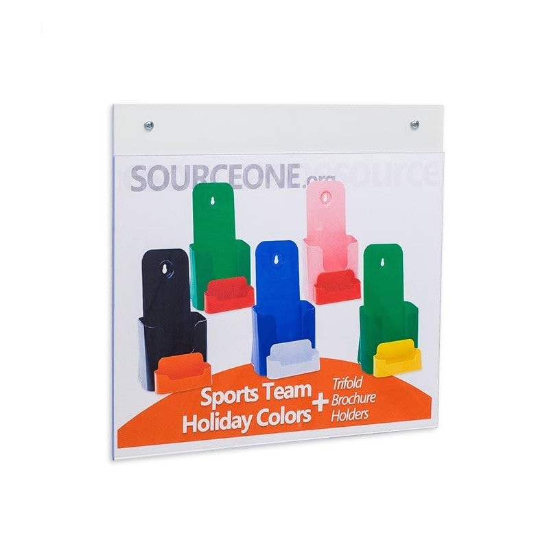 Wall Mount Acrylic Sign Holder, Clear Display, Customize Size