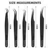 ZAHWAJ Lash Tweezers - Set of 5 Fiber Tip Eyelash
