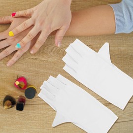 minkissy 2 Pairs Pink Gloves Sun Gloves Nail Uv Protection Gloves for Women Uv Gloves Uv Nail Gloves Uv Protection Gloves for Manicure Nail Art Accessory Nylon Thin Section Nail Supplies