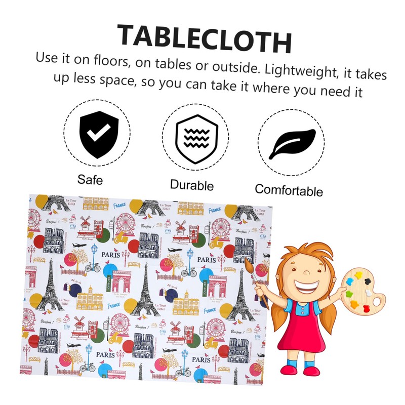 Mobestech 1pc Peva Table Cover for Boy Girl Painting Anti-Dirty